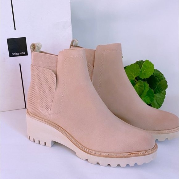 Dolce Vita Shoes - Anthropologie Dolce Vita | Huey Suede Chelsea Ankle Boots Rose New in Box 10